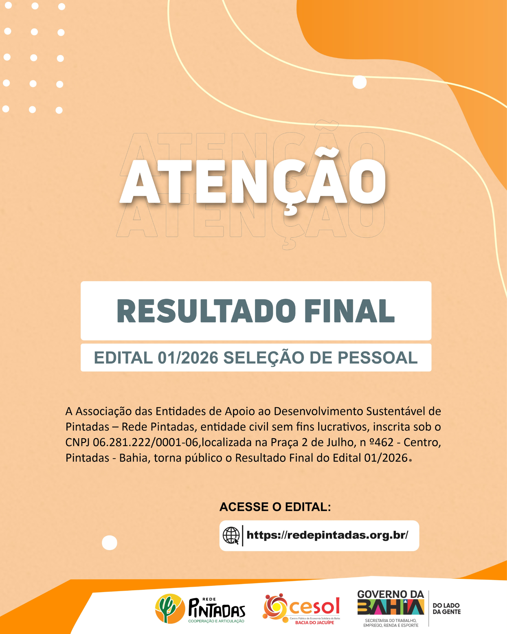 Resultado Final – Edital de Seleção